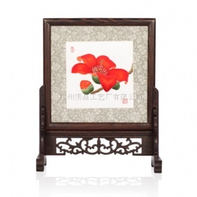 廣繡《南國紅棉》（單面座架） 24x31cm